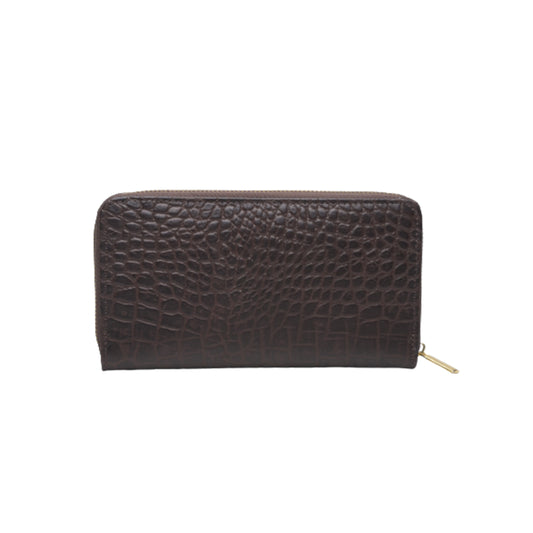 Hand made Leather clutches Croco fiinish Single Zipper